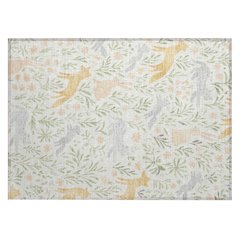 Machine Washable Indoor/Outdoor Chantille ACN2509 Ivory 1'8" x 2'6" Rug