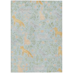Machine Washable Indoor/Outdoor Chantille ACN2509 Blue 2'6" x 3'10" Rug