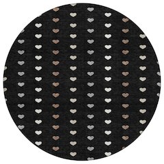 Machine Washable Indoor/Outdoor Chantille ACN2510 Black 8' x 8' Round Rug