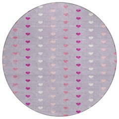 Machine Washable Indoor/Outdoor Chantille ACN2510 Purple 8' x 8' Round Rug