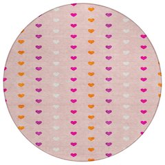 Machine Washable Indoor/Outdoor Chantille ACN2510 Pink 8' x 8' Round Rug