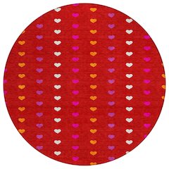 Machine Washable Indoor/Outdoor Chantille ACN2510 Red 8' x 8' Round Rug