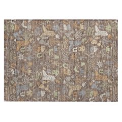 Machine Washable Indoor/Outdoor Chantille ACN2512 Brown 1'8" x 2'6" Rug