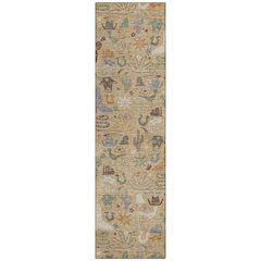 Machine Washable Indoor/Outdoor Chantille ACN2512 Gold 2'3" x 7'6" Runner Rug