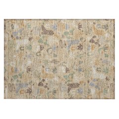 Machine Washable Indoor/Outdoor Chantille ACN2512 Gold 1'8" x 2'6" Rug