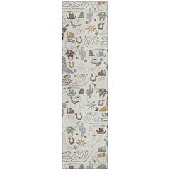 Machine Washable Indoor/Outdoor Chantille ACN2512 Ivory 2'3" x 7'6" Runner Rug