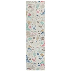 Machine Washable Indoor/Outdoor Chantille ACN2512 Ivory 2'3" x 7'6" Runner Rug