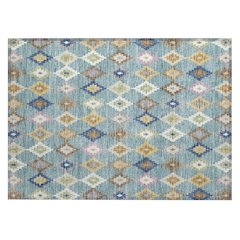 Machine Washable Indoor/Outdoor Chantille ACN2513 Teal 1'8" x 2'6" Rug