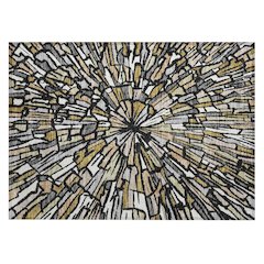 Machine Washable Indoor/Outdoor Chantille ACN2514 Black 1'8" x 2'6" Rug