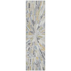 Machine Washable Indoor/Outdoor Chantille ACN2514 Gray 2'3" x 7'6" Runner Rug
