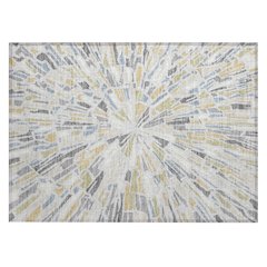 Machine Washable Indoor/Outdoor Chantille ACN2514 Gray 1'8" x 2'6" Rug