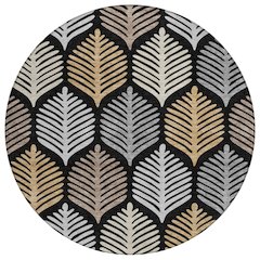 Machine Washable Indoor/Outdoor Chantille ACN2515 Black 8' x 8' Round Rug