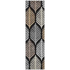 Machine Washable Indoor/Outdoor Chantille ACN2515 Black 2'3" x 7'6" Runner Rug