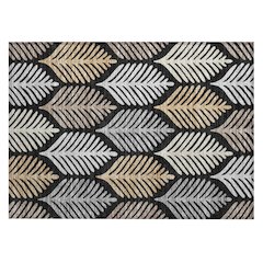 Machine Washable Indoor/Outdoor Chantille ACN2515 Black 1'8" x 2'6" Rug