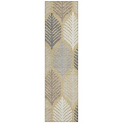 Machine Washable Indoor/Outdoor Chantille ACN2515 Gold 2'3" x 7'6" Runner Rug
