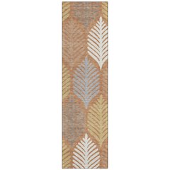 Machine Washable Indoor/Outdoor Chantille ACN2515 Orange 2'3" x 7'6" Runner Rug