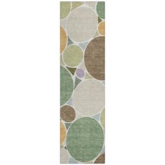 Machine Washable Indoor/Outdoor Chantille ACN2516 Green 2'3" x 7'6" Runner Rug