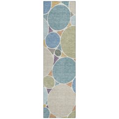 Machine Washable Indoor/Outdoor Chantille ACN2516 Blue 2'3" x 7'6" Runner Rug
