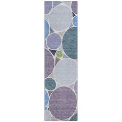Machine Washable Indoor/Outdoor Chantille ACN2516 Purple 2'3" x 7'6" Runner Rug