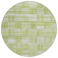 Machine Washable Indoor/Outdoor Chantille ACN2517 Green 8' x 8' Round Rug