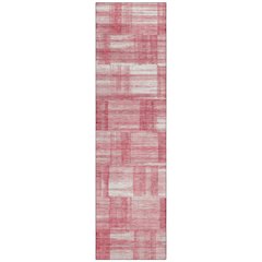 Machine Washable Indoor/Outdoor Chantille ACN2517 Pink 2'3" x 7'6" Runner Rug