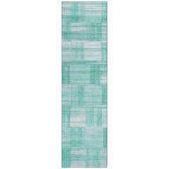 Machine Washable Indoor/Outdoor Chantille ACN2517 Teal 2'3" x 7'6" Runner Rug