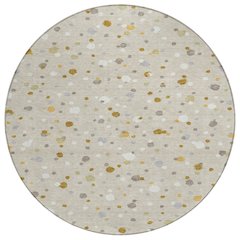 Machine Washable Indoor/Outdoor Chantille ACN2518 Brown 8' x 8' Round Rug