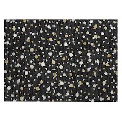 Machine Washable Indoor/Outdoor Chantille ACN2518 Black 1'8" x 2'6" Rug