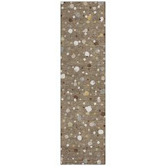 Machine Washable Indoor/Outdoor Chantille ACN2518 Brown 2'3" x 7'6" Runner Rug