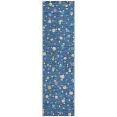 Machine Washable Indoor/Outdoor Chantille ACN2518 Blue 2'3" x 7'6" Runner Rug