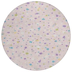 Machine Washable Indoor/Outdoor Chantille ACN2518 Pink 8' x 8' Round Rug