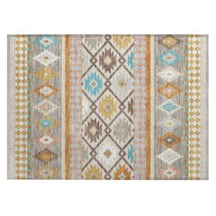 Machine Washable Indoor/Outdoor Chantille ACN2519 Brown 1'8" x 2'6" Rug
