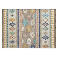 Machine Washable Indoor/Outdoor Chantille ACN2519 Brown 1'8" x 2'6" Rug