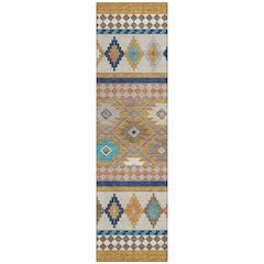 Machine Washable Indoor/Outdoor Chantille ACN2519 Gold 2'3" x 7'6" Runner Rug