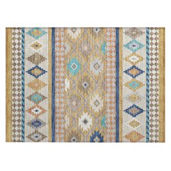 Machine Washable Indoor/Outdoor Chantille ACN2519 Gold 1'8" x 2'6" Rug