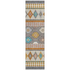 Machine Washable Indoor/Outdoor Chantille ACN2519 Gray 2'3" x 7'6" Runner Rug