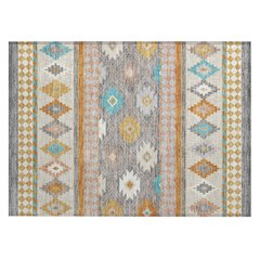 Machine Washable Indoor/Outdoor Chantille ACN2519 Gray 1'8" x 2'6" Rug