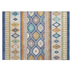 Machine Washable Indoor/Outdoor Chantille ACN2519 Blue 1'8" x 2'6" Rug