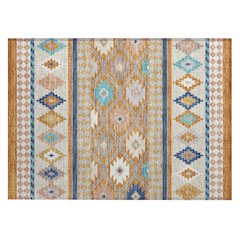 Machine Washable Indoor/Outdoor Chantille ACN2519 Orange 1'8" x 2'6" Rug