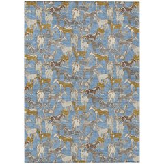 Machine Washable Indoor/Outdoor Chantille ACN2520 Blue 2'6" x 3'10" Rug