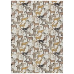 Machine Washable Indoor/Outdoor Chantille ACN2520 Ivory 2'6" x 3'10" Rug