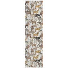 Machine Washable Indoor/Outdoor Chantille ACN2520 Ivory 2'3" x 7'6" Runner Rug