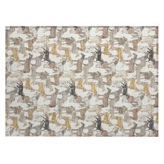Machine Washable Indoor/Outdoor Chantille ACN2520 Ivory 1'8" x 2'6" Rug