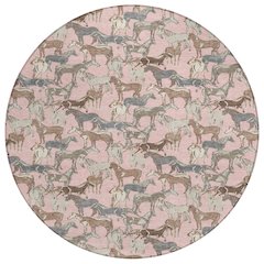 Machine Washable Indoor/Outdoor Chantille ACN2520 Pink 8' x 8' Round Rug