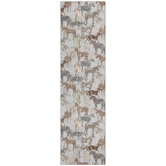 Machine Washable Indoor/Outdoor Chantille ACN2520 Gray 2'3" x 7'6" Runner Rug