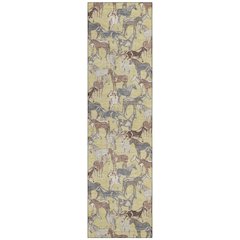 Machine Washable Indoor/Outdoor Chantille ACN2520 Gold 2'3" x 7'6" Runner Rug