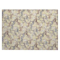 Machine Washable Indoor/Outdoor Chantille ACN2520 Gold 1'8" x 2'6" Rug