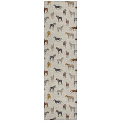 Machine Washable Indoor/Outdoor Chantille ACN2521 Brown 2'3" x 7'6" Runner Rug