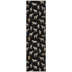 Machine Washable Indoor/Outdoor Chantille ACN2521 Black 2'3" x 7'6" Runner Rug