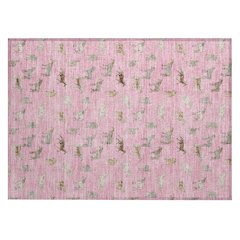 Machine Washable Indoor/Outdoor Chantille ACN2521 Pink 1'8" x 2'6" Rug